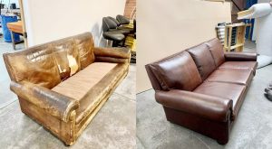 Hình ảnh trước và sau khi bọc ghế sofa